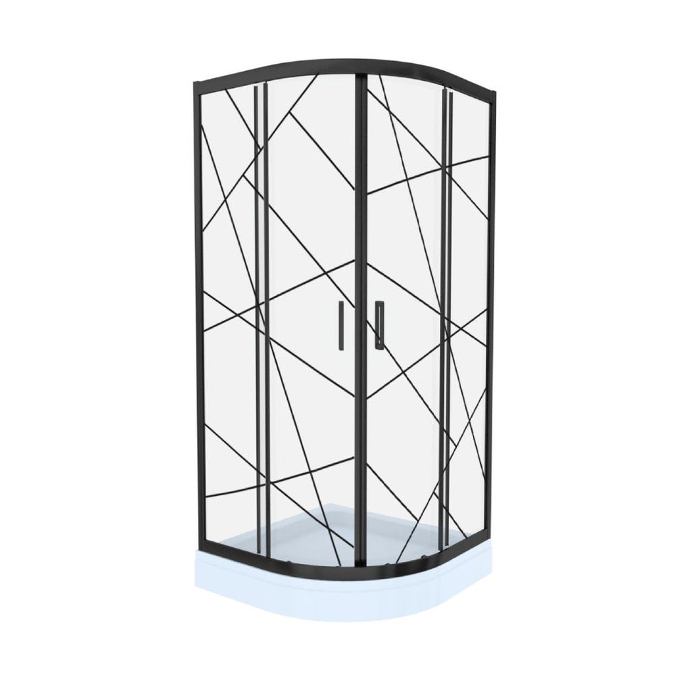 Cabina De Dus Celesta Titan, Semirotunda, 900x900x1900 Mm, Model Geometric