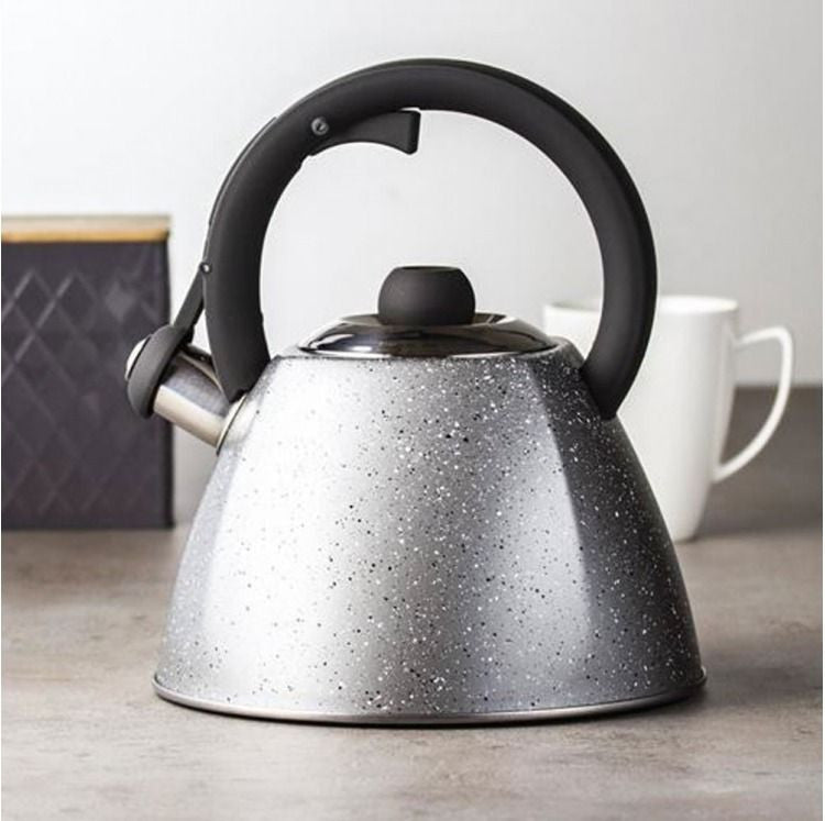 Ceainic inox 2,3 L cu fluier, Silverstone, bază inducție Ambition 37176