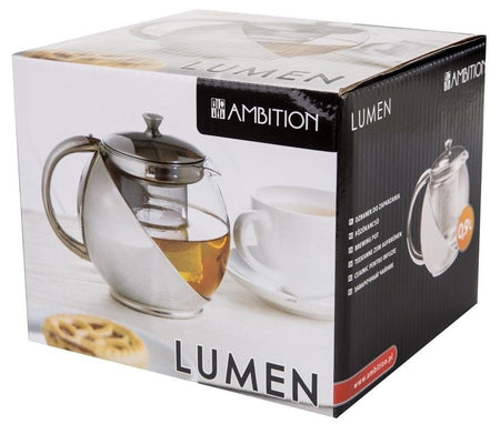 Ceainic din sticlă cu infuzor inox, colecția Lumen, Ambition 1000 ml