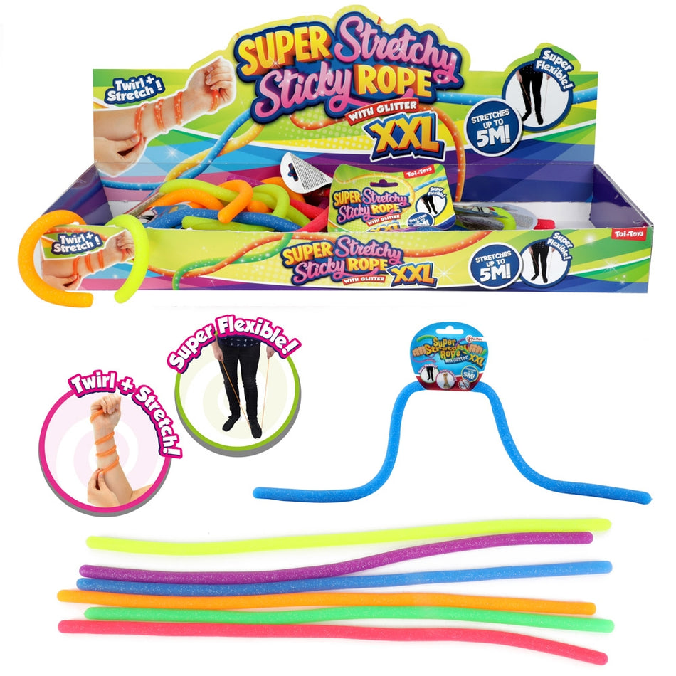 Coarda Elastica Glitter, Super Stretchy, 50 Cm - Toi-toys