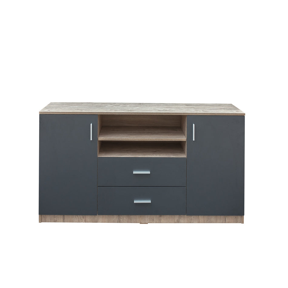Comoda Luxor Sherwood+ Gri,  140x40x80cm