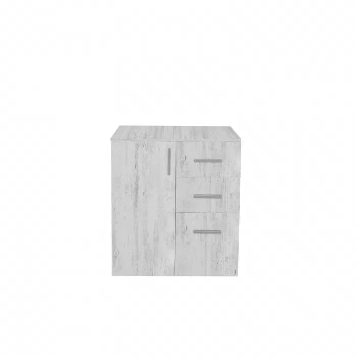 Comoda Alma, 1 Usa, 3 Sertare, 70x40x82 Cm, Pin Antichizat