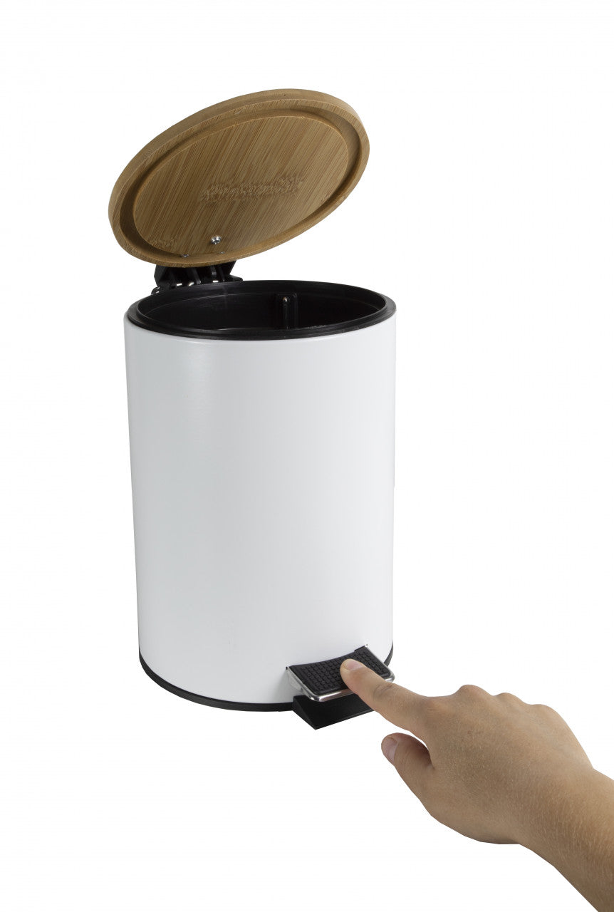 Coș de gunoi cu pedală 3L capac bambus Scandic JOTTA