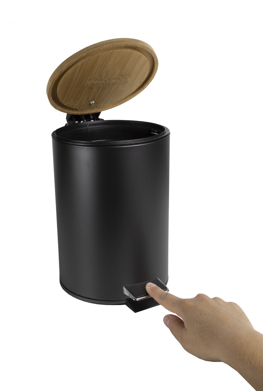 Coș de gunoi cu pedală 3L capac bambus Scandic JOTTA