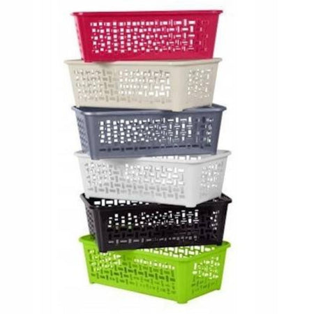 Coș de rufe Domino DOMOTTI dreptunghiular, plastic, diverse dimensiuni și culori Alb
