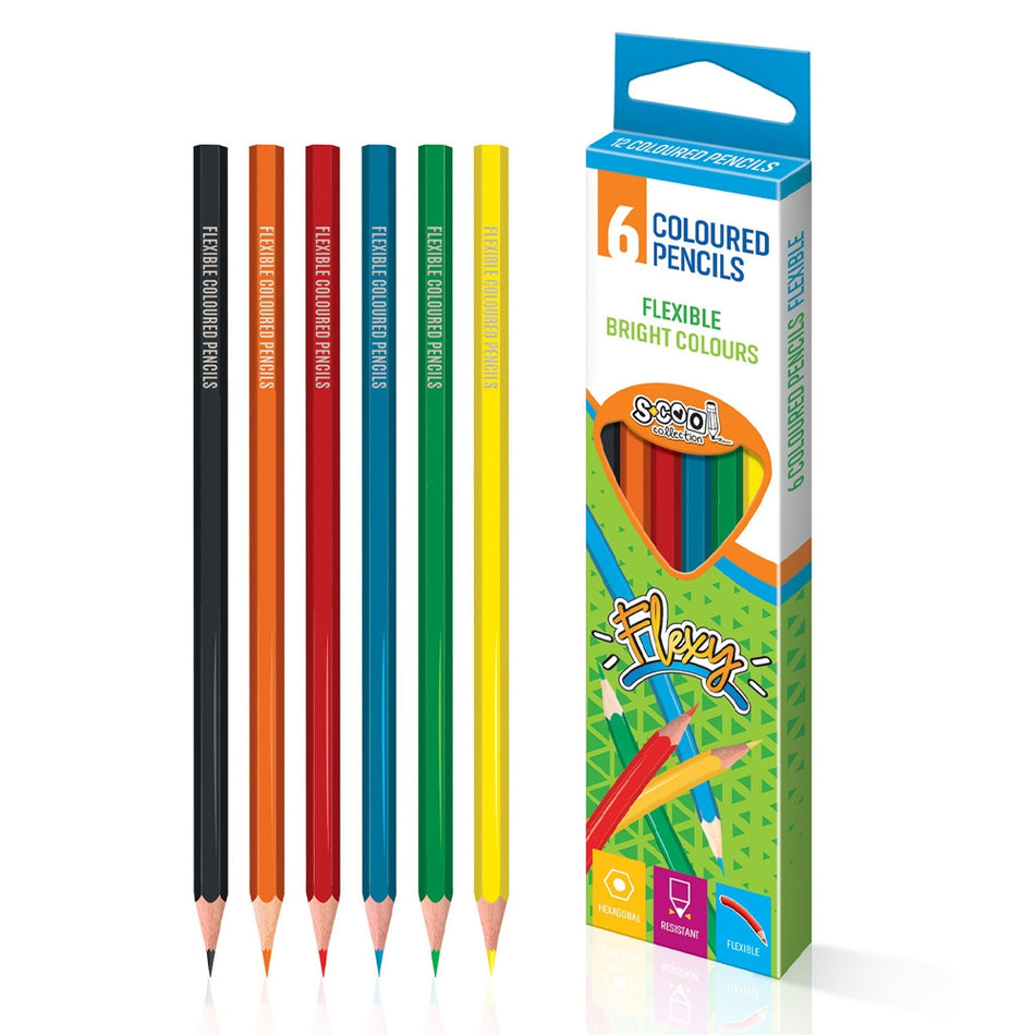 Creioane Color, Flexibile, 6 Cul/Set Sc753 S-Cool