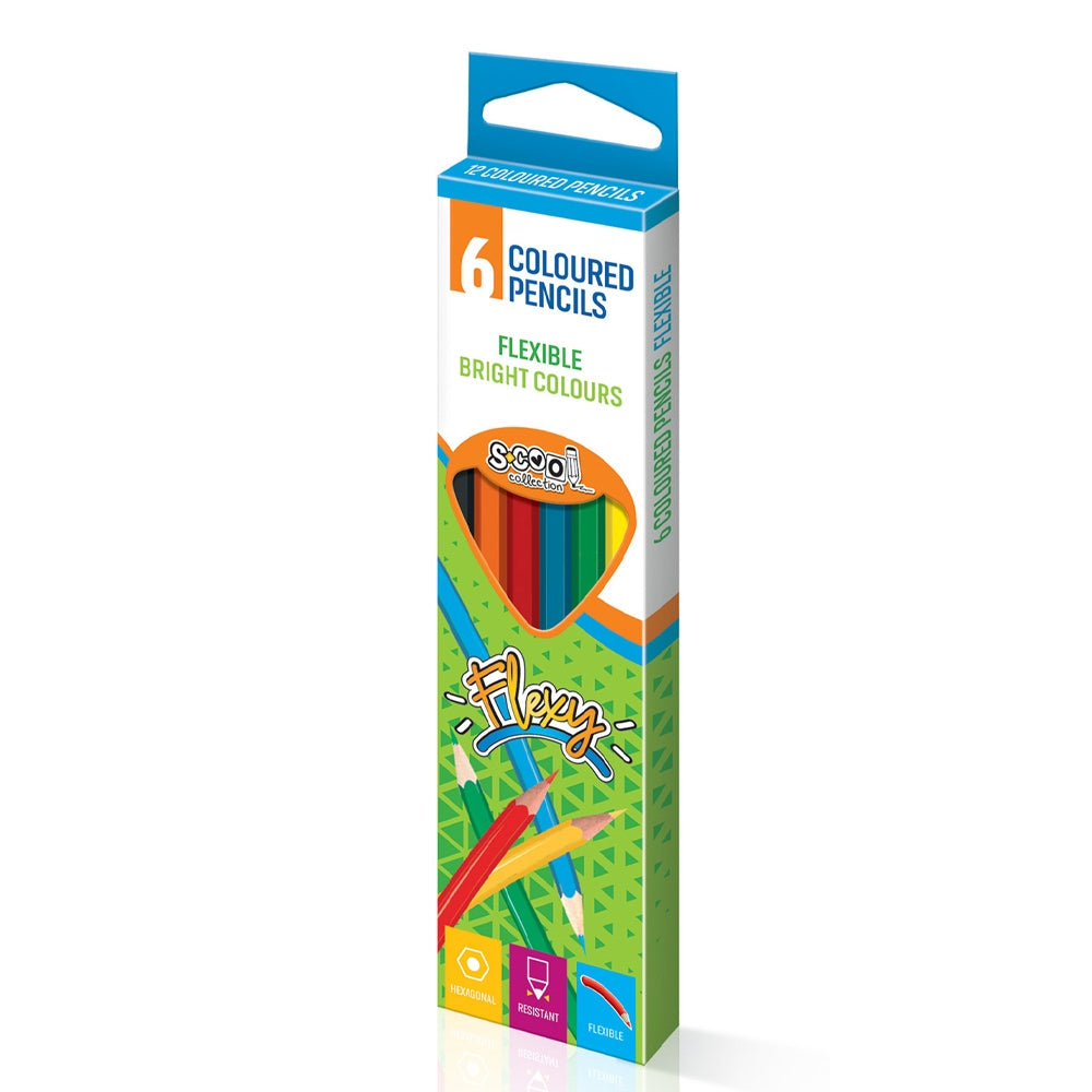 Creioane Color, Flexibile, 6 Cul/Set Sc753 S-Cool