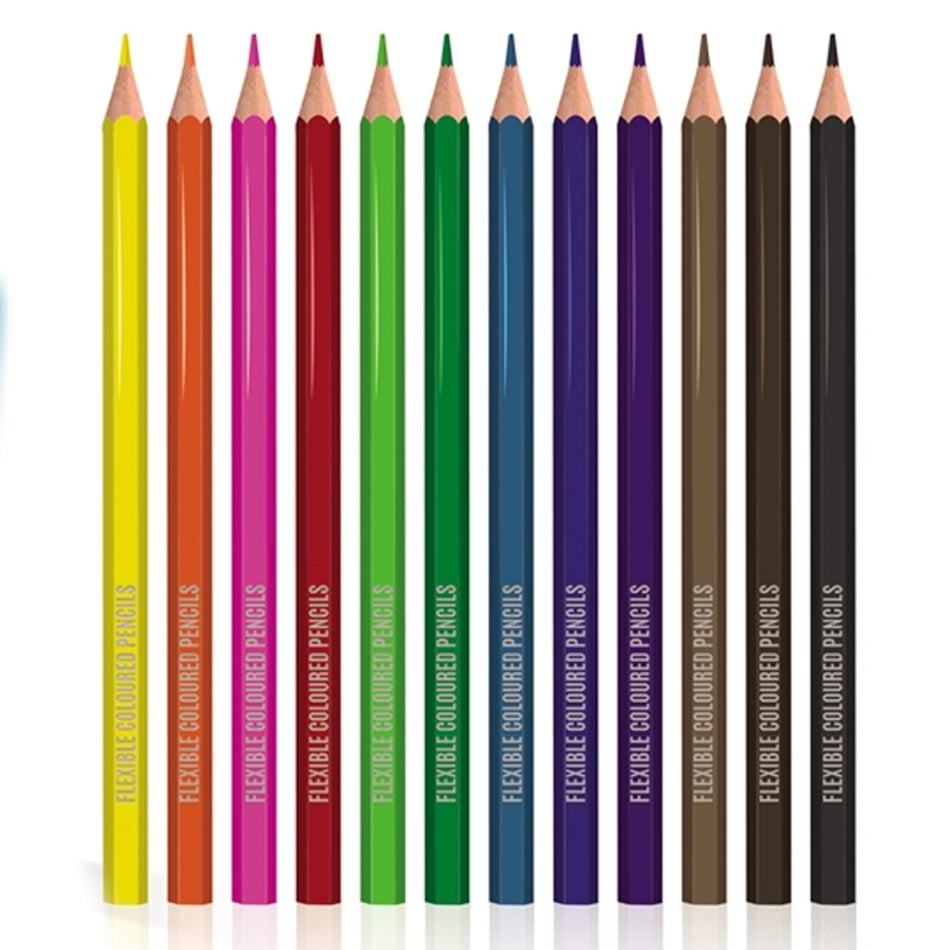 Creioane Color, Flexibile, Jumbo,12 Culori/set - S-cool