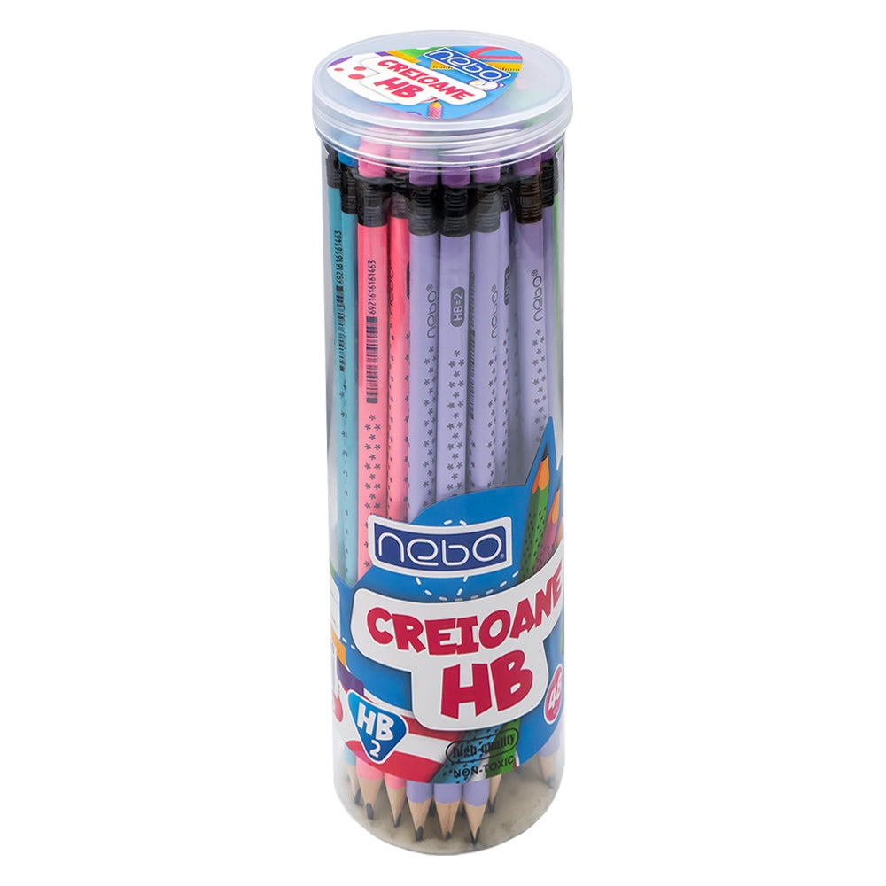 Creioane grafit HB, 48 buc/set - NEBO