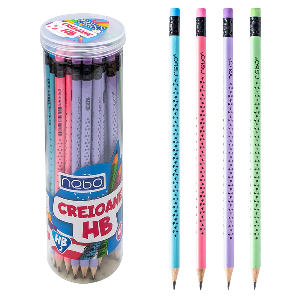 Creioane grafit HB, 48 buc/set - NEBO