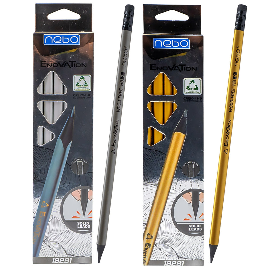 Creioane Grafit Hb, 12 Buc/set - Nebo