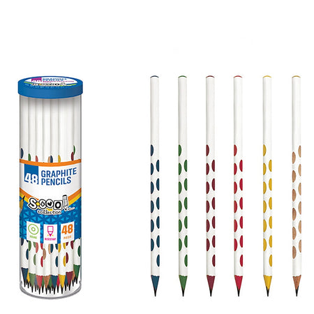Creion grafit HB, cu buline, 48 buc/set - S-COOL