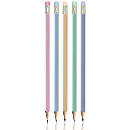 Creion grafit HB, cu radieră, pastel, 48 buc/cutie - S-COOL / OFFISHOP SC146