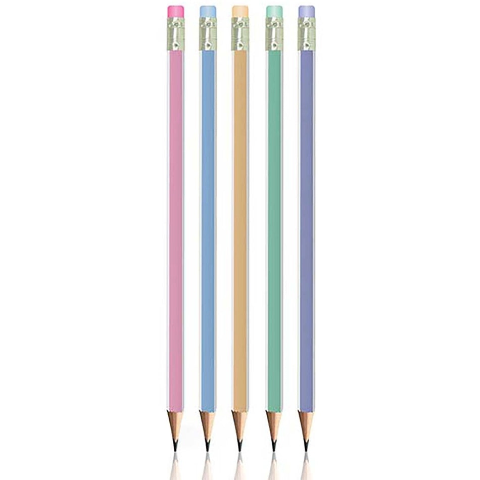 Creion grafit HB, cu radieră, pastel, 48 buc/cutie - S-COOL / OFFISHOP SC146