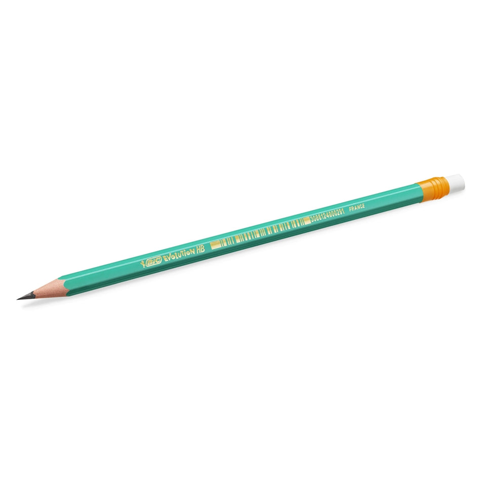 Creion HB cu radieră Eco Evolution 655 12/set, corp hexagonal, BIC 8803323