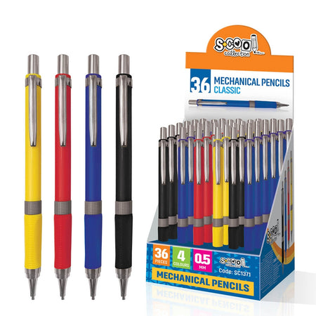 Creion mecanic 0.5 mm Classic set 36 buc/display, grip ergonomic, S-COOL / OFFISHOP SC1371