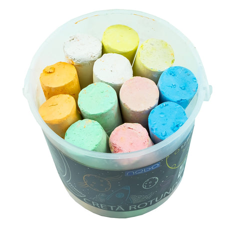 Creta JUMBO color, rotunda, 12 buc/set - NEBO