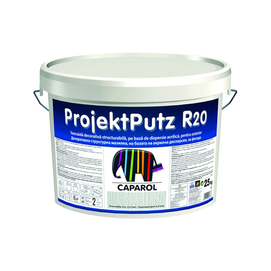 Tencuiala Decorativa Acrilica Projectputz R20, S.c, 2mm, Exterior 25kg