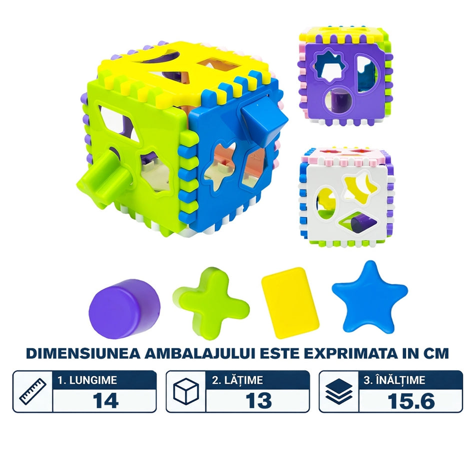 Cub activități educative bebe 24 piese cu forme, ROBENTOYS 16002