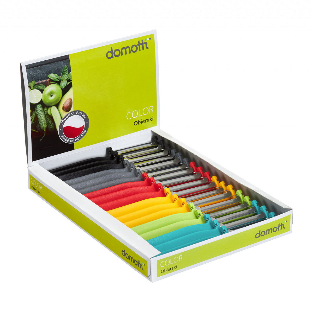 Curățător legume și fructe cu lamă din oțel inoxidabil DOMOTTI Color Verticală/lamă oțel