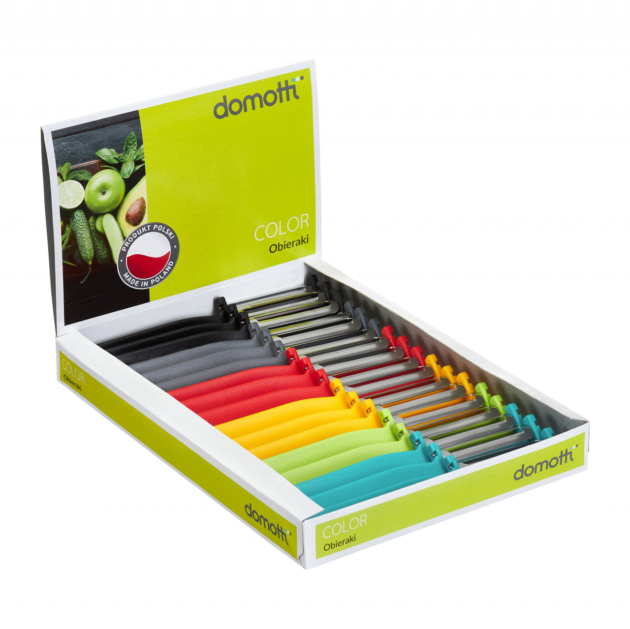Curățător legume și fructe cu lamă din oțel inoxidabil DOMOTTI Color Verticală/lamă oțel