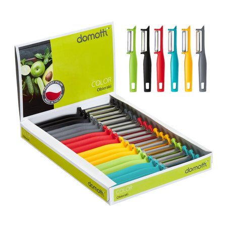 Curățător legume și fructe cu lamă din oțel inoxidabil DOMOTTI Color Verticală/lamă oțel