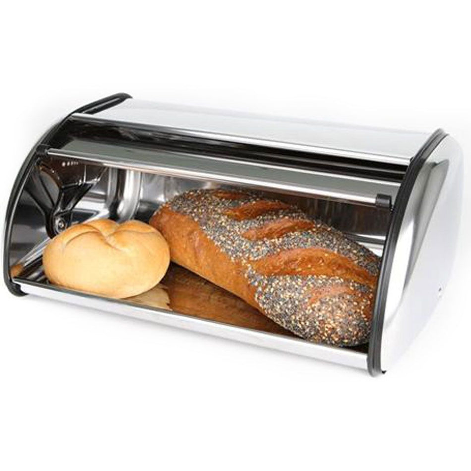 Cutie depozitare pâine Rufus Domotti, inox cu capac, design modern 44 × 28 × 19 cm
