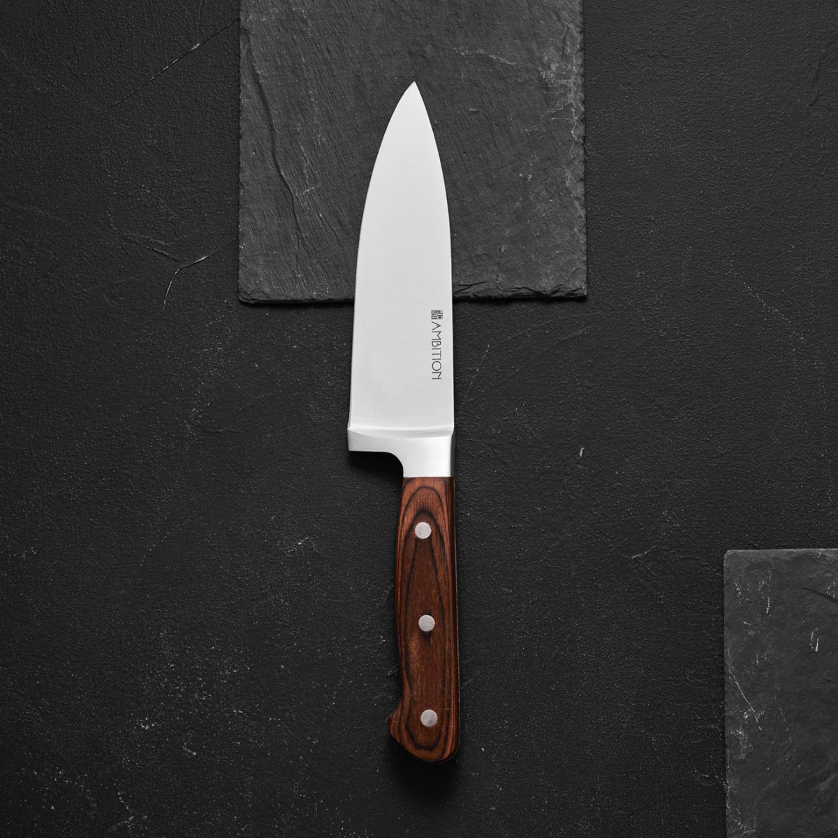 Cutit bucatar Titanium Ambition din otel inoxidabil, maner lemn, ergonomic