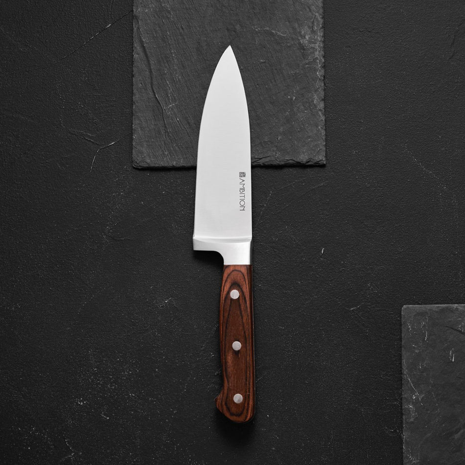Cutit bucatar Titanium Ambition din otel inoxidabil, maner lemn, ergonomic