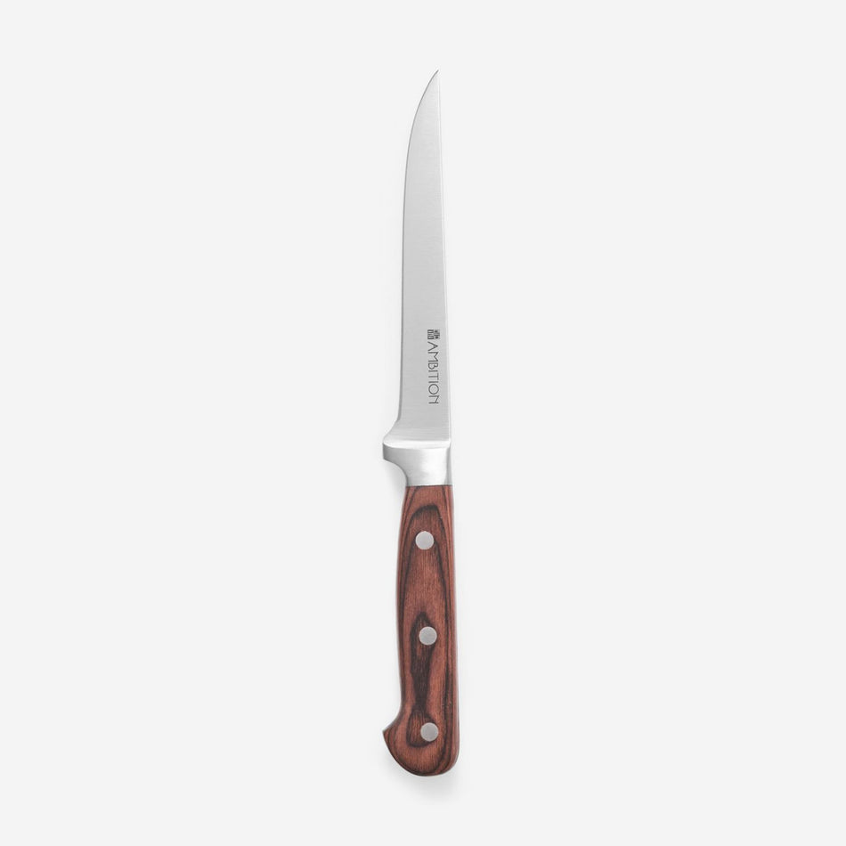Cuțit dezosare 15 cm, finisaj Titanium, ergonomic, mâner lemn Ambition 20343