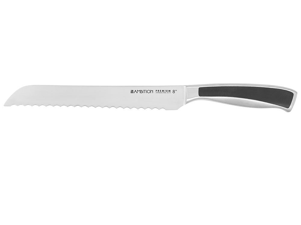 Cuțit pâine 20 cm, premium, oțel inoxidabil, mâner ergonomic Ambition 20478
