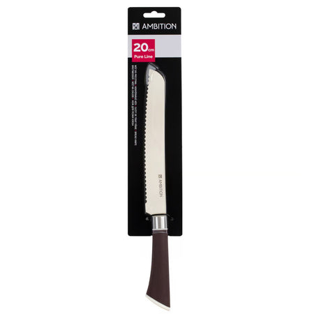 Cuțit pâine 20 cm Pure Line, lamă inox, mâner ergonomic, design elegant AMBITION 20356