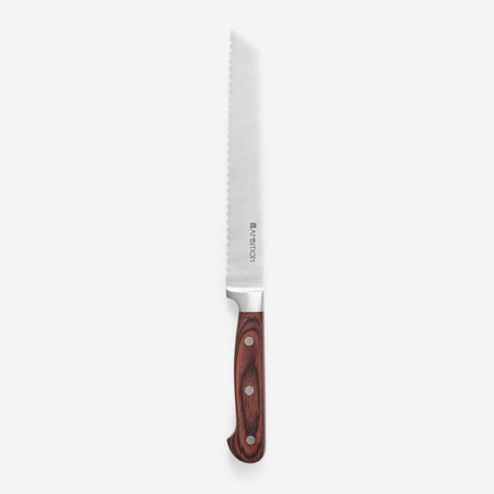 Cuțit pâine 20 cm, Titanium, oțel inoxidabil, mâner lemn, Ambition 20342