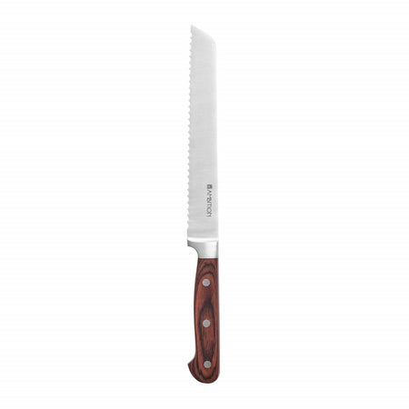 Cuțit pâine 20 cm, Titanium, oțel inoxidabil, mâner lemn, Ambition 20342