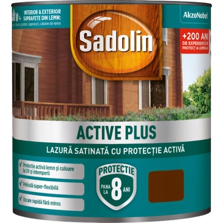 Lazura Satinata Sadolin Active Plus Wb Mahon 5l