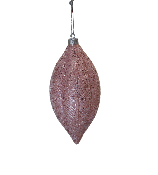 XMAS ORNAMENT GLOB LACRIMA ROZ PUDRA, PLASTIC