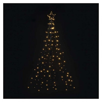Decor De Gradina - 180 Led-Uri Brad 180 Cm, Alb Cald, Ip44, Cronometru