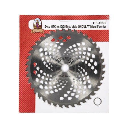 Disc motocoasă vidia ondulat Ø255 mm 40T, tăiere rapidă, Micul Fermier GF-1292