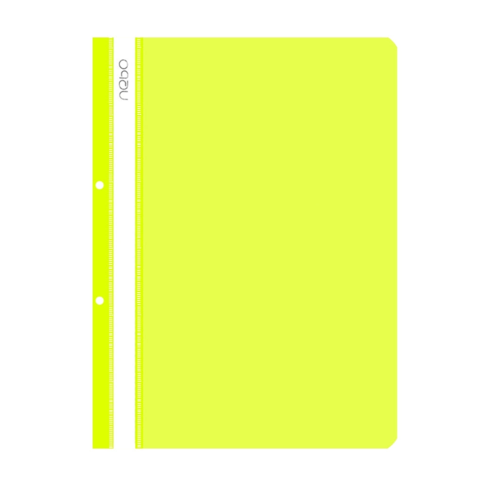 Dosar plastic A4 galben cu șină și perforații NEBO 16980-11