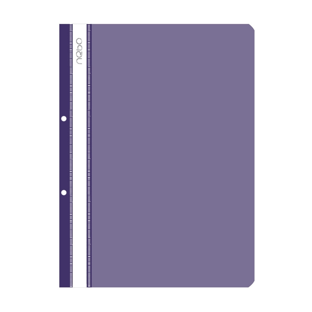 Dosar plastic A4 violet cu șină metalică și perforații pentru biblioraft NEBO 16980-6