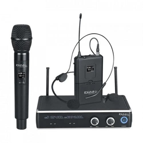 Set 2 Microfoane Wireless  Uhf 863.9 / 864.9mhz