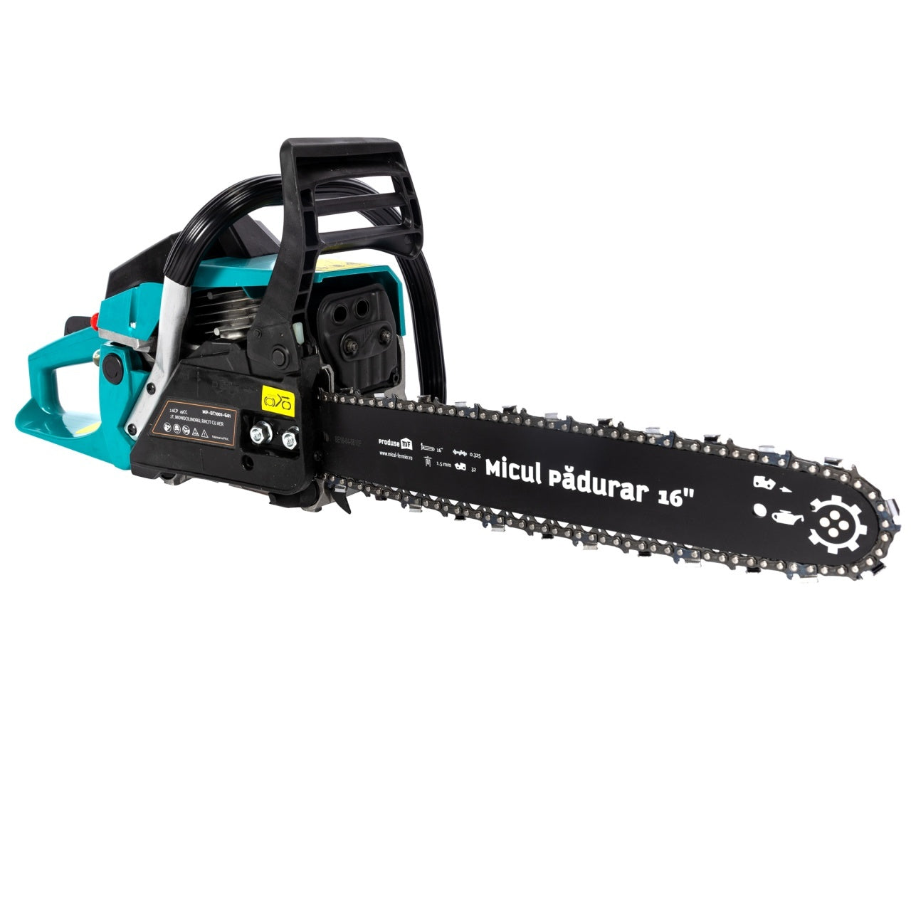 Drujbă Micul Padurar 49cc, 2.6 CP, lamă 16'' și lanț, pornire rapidă Micul Padurar MP-DT1003-G01