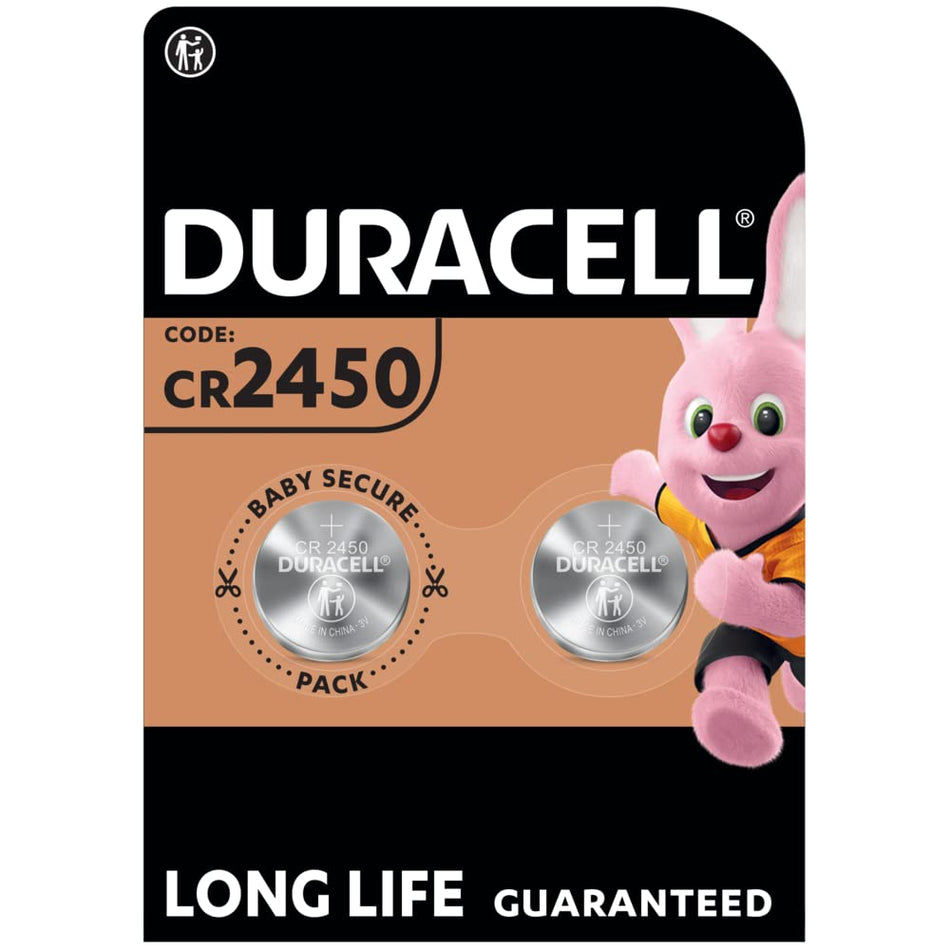 Baterii Duracell CR2450 3V, Set 2 Bucăți