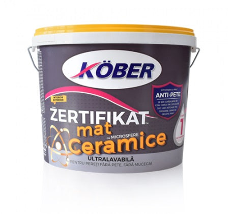 Vopsea Ultralavabila Zertifikat Cu Microsfere Ceramice, Mat, Alba 15l
