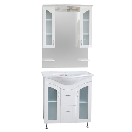 Set mobilier baie Palmiye alb 3 piese, 105 cm - Martat 268291