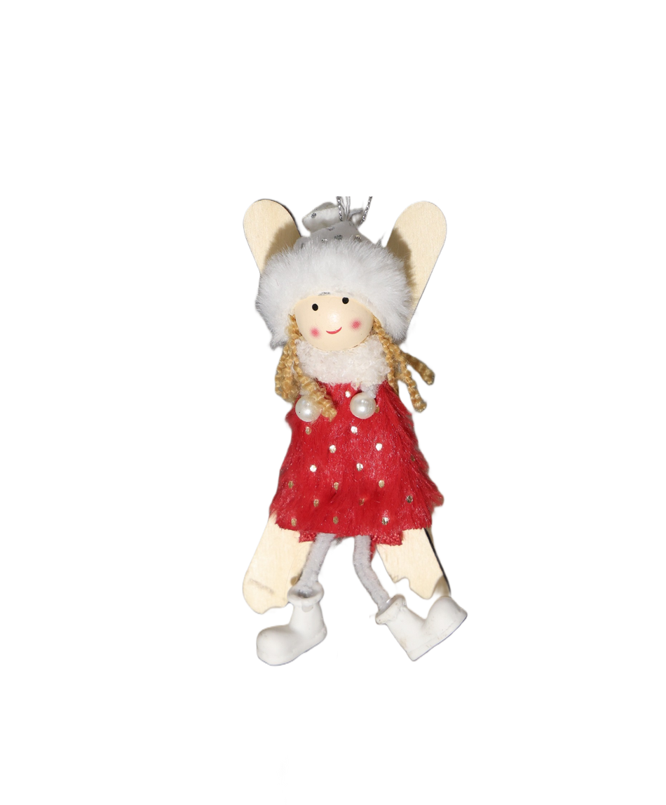 Xmas Figurina De Agatat Copii Alb/Rosu Ab