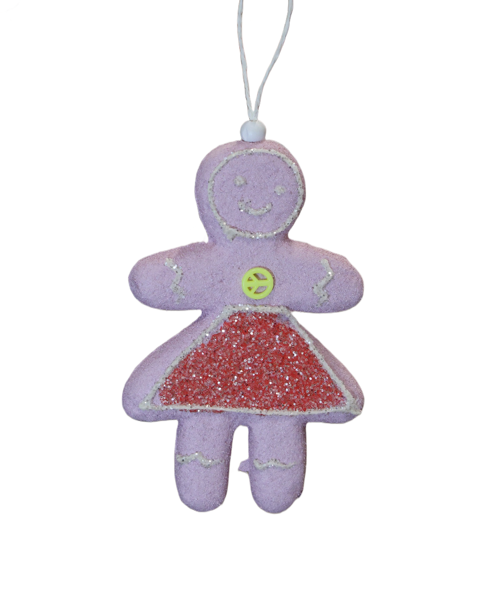 XMAS ORNAMENT TURTA DULCE, FETITA ROZ