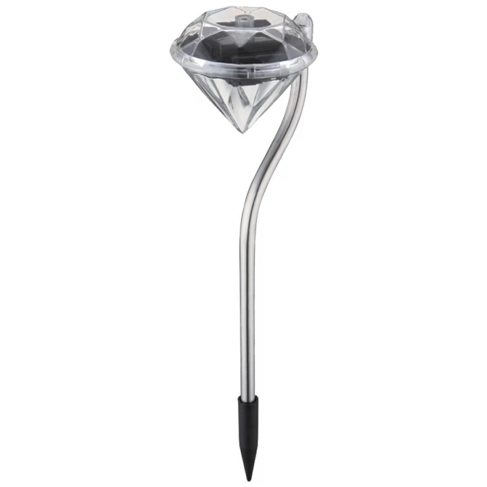 Lampa Solara De Gradina 1x Led, 300mm Otel Inoxidabil Abajur Cristal