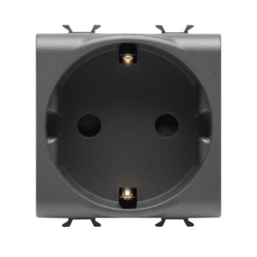 Priza Schuko 2m 2p+e 16a Negru, Chorus Gw12241
