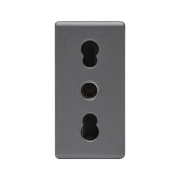 Priza St Italian Gw System Gw21203, Cu Impamantare, 1 Modul, 16a Negru